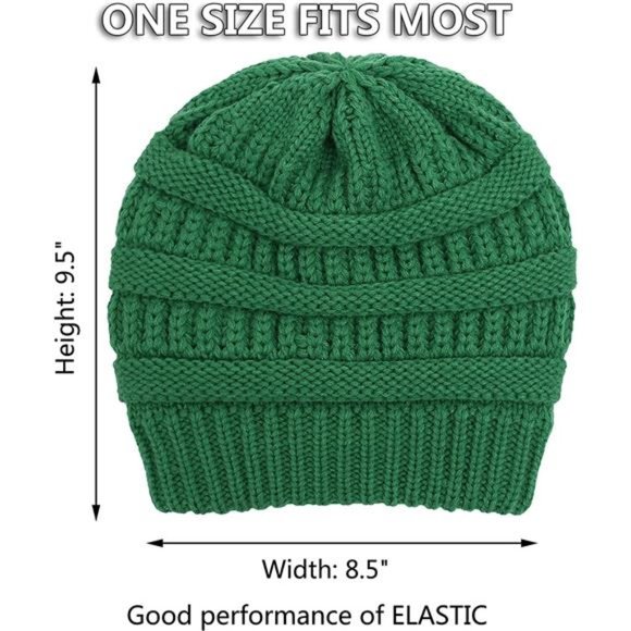 Muryobao Womens Winter Warm Knitted Hat Satin Silk Lined Cable Knit Beanie Chunk
